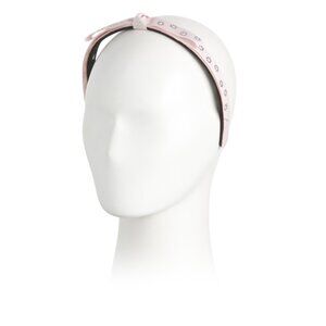 LELE SADOUGHI blush Crystal Embellished Bardot Ribbon Headband